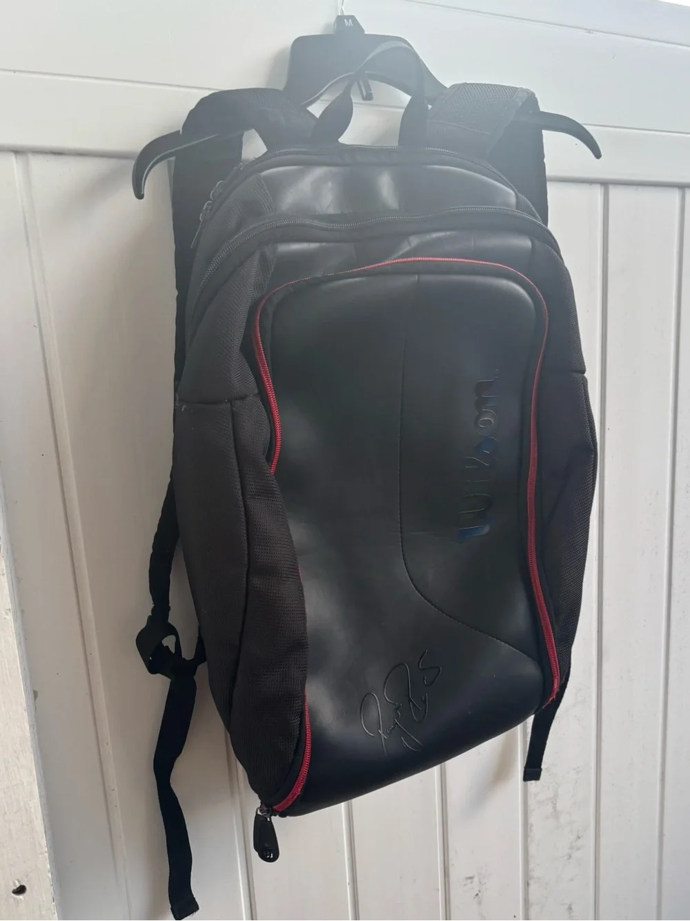 Wilson Black Backpack with Red Trim